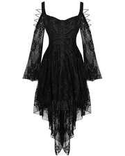 Dark In Love Gothic Spitzenkleid Schwarz Vintage Steampunk Victorian Hexe Vampir