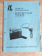 KaVo 1040 Betriebs- und Montageanleitung