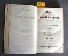 Blätter für administrative Praxis zunächst in Bayern. Mit Einschluss der gesammt