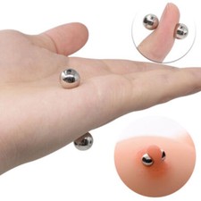2Pcs Nicht Piercing Magnetic Nipple Orb Nippel Ring Falsche Brust Nagel Juwelen