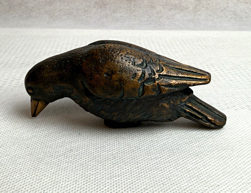 Bronze vogel pickend - bronze,