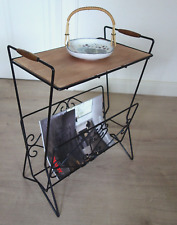 Zeitungsständer mit Ablage Beistelltisch Telefon Teetisch String Stil 50er 60er