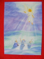 Postkarte Ansichtskarte alt Weihnachten Engel Kinder Waldorf Hirten Religion