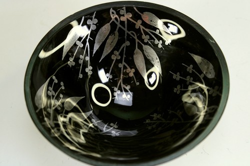 Glasschale schale silberdekor - glasschale,