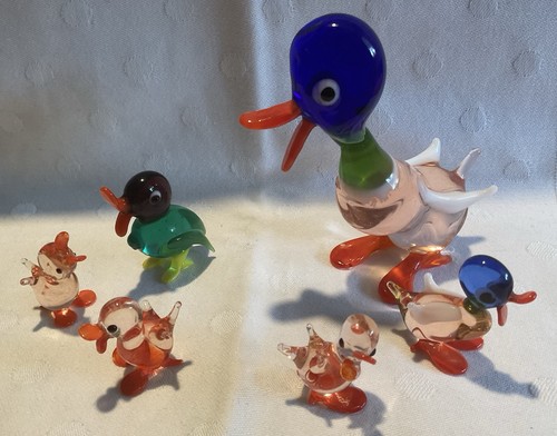 Glastiere,Entenfamilie.