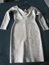Herve Leger Kleid Damen Dress Damenkleid Gr. L Grau Neu Elegant