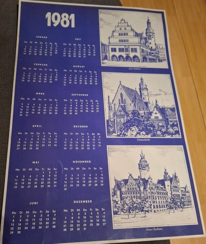 Blechkalender 1981