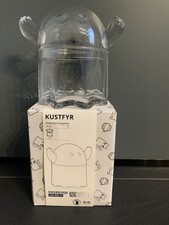 IKEA Glasschale Geist Ghost mit Deckel, 0,6 L, 13cm, KUSTFYR Halloween