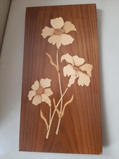 Intarsienbild-Handgeschnittene Intarsie aus Furnieren   40 x 20,5 cm