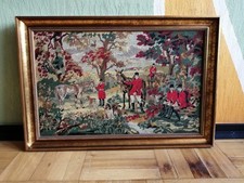 Gobelin Stickbild mit Rahmen "