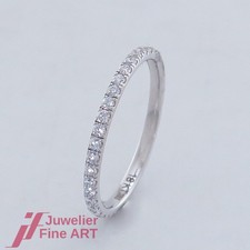 Memoire-Ring - CVD-Brillanten (Diamant) ges. 0,45ct - 18K/750 Weißgold - Neuware