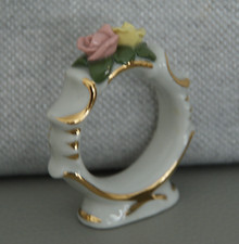 6 Porzellan Serviettenringe