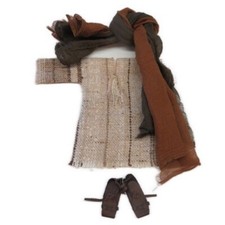 Kleid mit zweifärbigem Turban - Bekleidungsset für Erzählfigur, Egli-Figur 30cm