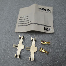 Märklin Spur 1 56031 Anschluß 2 Gleisklammern mit 2 Flachsteckhülsen