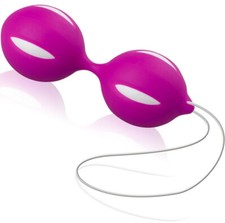 vibrierend massierende Kugeln 100% Silikon love balls Liebeskugeln Orgasmus lila