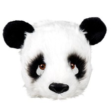 Panda Halbmaske aus Plüsch -