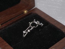 Versilberte ringfassung - versilberte,