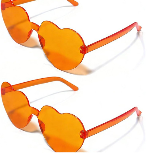 Herzform sonnenbrille orange - herzform,