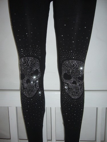 Leggins leggings skull schwarz - leggins,