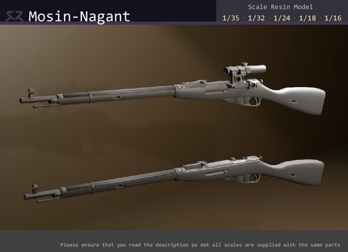 Mosin nagant rifle - rifle, 1/35
