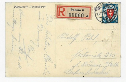 Einschreiben danzig 1936 - danzig, nach