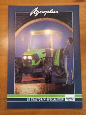 Prospekt niederländisch DEUTZ FAHR Agroplus brochüre  Traktor Schlepper