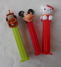 3 Pez Spender - Hello Kitty – Micky Maus – Cars (Abschleppwagen)