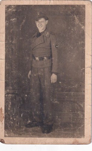 Foto soldat mit - foto, ak