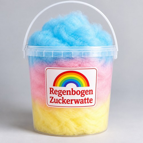 Bunte regenbogen zuckerwatte - bunte,
