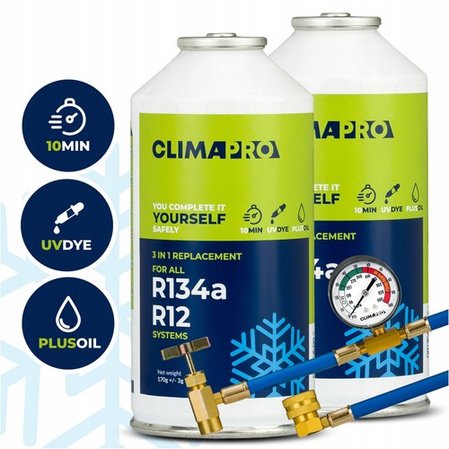 R134a r12 kältemittel - 3-in-1,