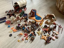 playmobil konvolut (mit Planwagen, Kanone, leuchtender Felsen)