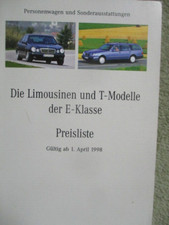 Mercedes Benz Preisliste