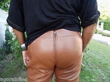 SEXY HOSE Echtleder BEIGE GR