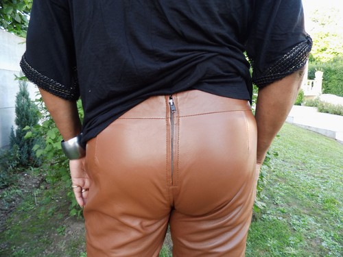 Sexy hose echtleder beige - sexy,
