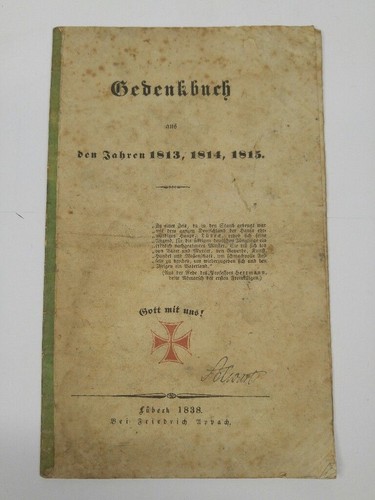 Gedenkbuch aus den jahren - gedenkbuch,