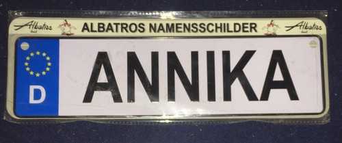 Albatros namensschild annika - namensschild, "annika"