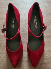Peter Kaiser dunkelrote Pumps zum Dirndl aus Wildleder Gr. 6 ungetragen