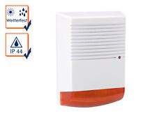 Sirenen Attrappe wetterfest blinkende LED rot Batteriebetrieb Dummy Alarmanlage