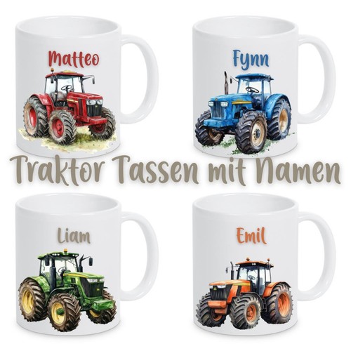 Personalisierte traktor tasse - personalisierte, traktor-tasse