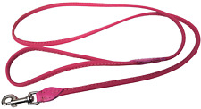 Luxus HUNDELEINE, Runde, Leder 130cm/6mm ROSA Handarbeit