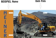 Bagger schild mit eigenem - mit,