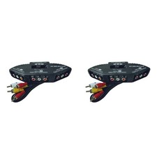 2X 3-Wege-Audio-Video-AV-Umschalter, Wahlbox, Splitter-Umschalter mit Kabel7918