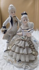  Vintage Brautpaar Porzellan