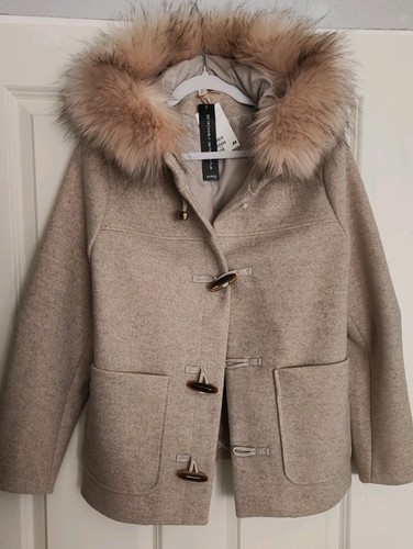 Mantel mit fellkapuze gr - h&m,