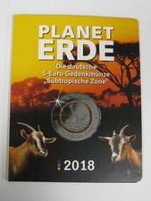 5 x 5 Euro Münzen Planet Erde " Subtropische Zone " 2018 kpl. Satz A-D-F-G-J