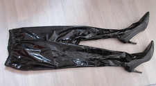 Hosenstiefel Stiefel Overknee Crotch Lack schwarz Gr. 43 ungetragen