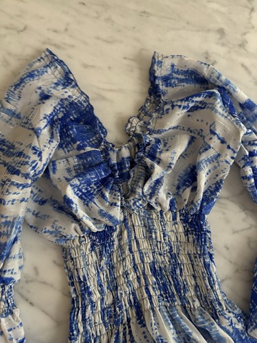 Boho maxikleid blau weiß - boho, gr