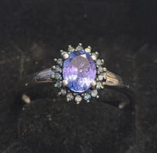 925 Silber Tansanit Ring ca