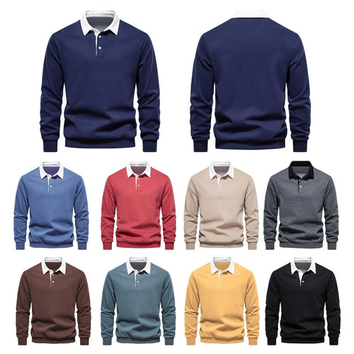 Herren polokragen pullover - polokragen,