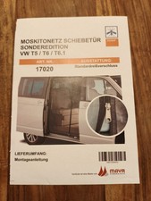 VanQuito Insektenschutzgitter Moskitonetz VW T5 / T6 / T6.1 Schiebetür rechts